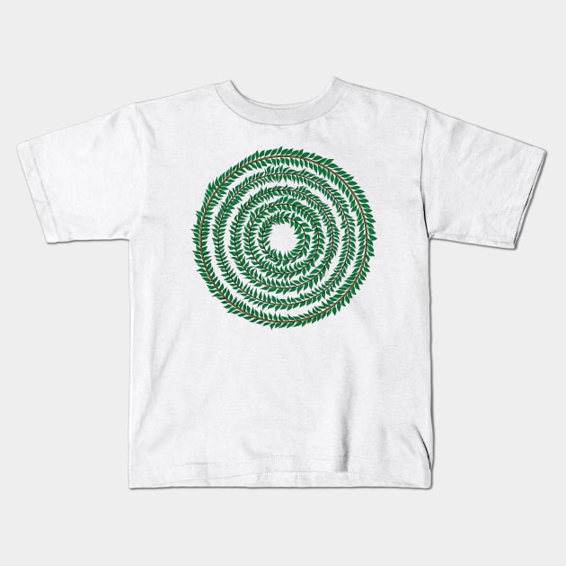 Merry go round (green) Kids T-Shirt by ckai